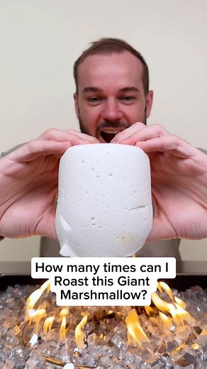 The Marshmallow Co. on Instagram: "How many times can I Roast a GIANT Marshmallow? 🔥"