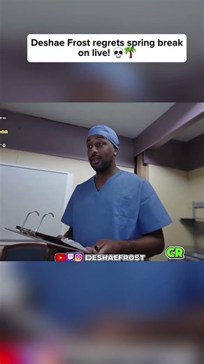 Deshae Frost regrets spring break on live! 💀🌴 #deshaefrost #shorts