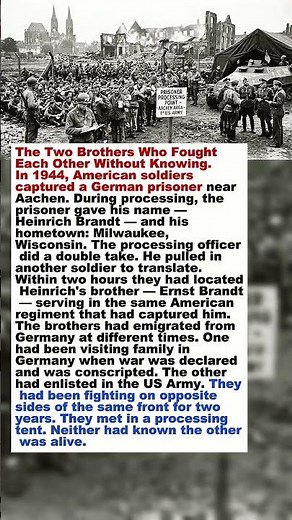 Two Brothers Were Captured — They Were Fighting on Opposite Sides #darkhistory #ww2 #shorts
