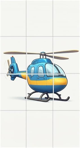🚁 헬리콥터 퍼즐맞추기 | Helicopter Puzzle for Kids | 12 Pieces Educational Game