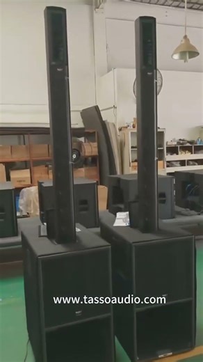 Tasso Audio Brilliant+ Slim hybrid Line-Array Active PA System, testing before shipping.