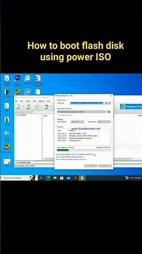 how to boot flash disk using power ISO