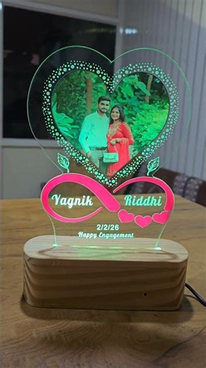 Ccustomize acrylic gifts/Table lamp/3D night lamp #marriagegift