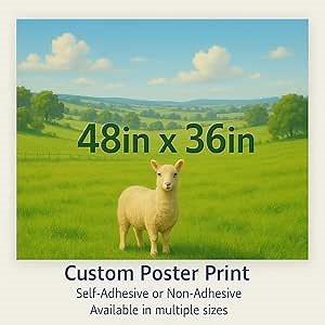INTELLIMADE Custom High-Resolution Poster Prints,Upload Your Image Photo,Personalized Photo to Poster Printing,UV Printed,Odorless,Durable and Waterproof, Home Decor Wall Art Prints(Unframed,36×48)