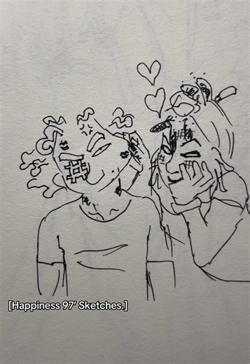 Okay last spam post lmao. Finishing the night off with these sketches I adore. Made Alonzo a new situationship with a lady friend he met from his telemarketer job, Ajanaye. Very fun doing trad art again cause it helps me go more silly with how I’d like my art to be and feel. Okay snore time #clownoc #oc #originalcharacter #sketch