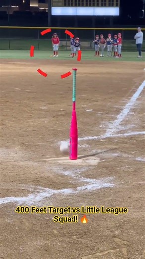 400 Feet Target vs Little League Squad! 🔥 #ClutchShot #facts #shorts #trendingshorts #baseball