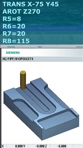 040 Sinumerik Macro. Open pocket. Shoulder. Runner. #cnc #macro #sinumerik #milling