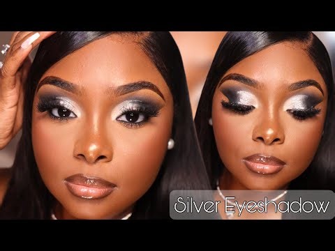 Silver Glitter Eyeshadow Makeup Tutorial | Ariel Black