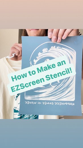 EZScreenPrint on Instagram: "Here’s a quick video on what making an EZScreen Stencil looks like! The entire process takes about 20 minutes, and isn’t too labor-intensive! as someone that used to use iron on vinyl for things, my favorite part about this is that the stencil is reusable, and I don’t have to sit and weed really complicated designs (if you know you know 😂). If you have any questions about the process, let me know in the comments!"