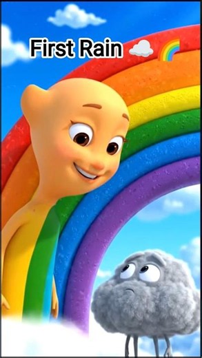First Rain ☁️🌈 #cartoon #3danimation #animation #shorts #ai