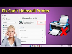 How to Fix Printer Can’t Uninstall Problem in Windows 11