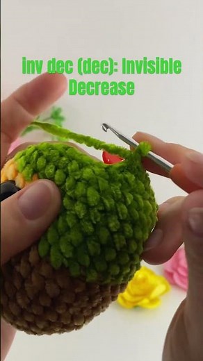 How to Do an Invisible Decrease (inv dec): Easy Crochet Tutorial