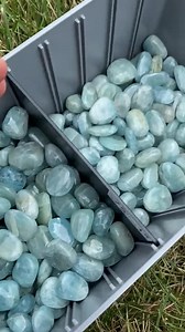 Aquamarine Tumbled Crystal - Grade A - Multiple Sizes Available - Polished Blue Green Aquamarine Stone - Natural Blue Aquamarine Gemstone - Etsy