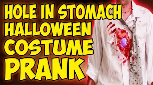 Stomach costume prank that looks strange at first glance