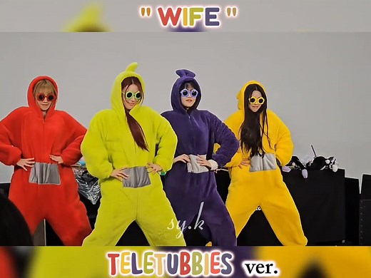 my cutest Teletubbies & baby sun shushu at the back ❤💛💚💜🧡 #gidle #minnie #soyeon #yuqi #miyeon #shuhua #wife #teletubbies #kpop #fansign #fyp #foryou