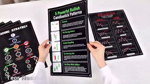12Pcs Trading Chart Pattern Posters Candlestick Pattern Poster Bulletin Board Crypto and Stock Market Trading Poster Office Decorations for Trader Investor Supplies Wall Door Decor 11 x 15.7 Inches