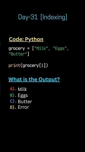 Read the program and comment the output and subscribe my chanel Day 31