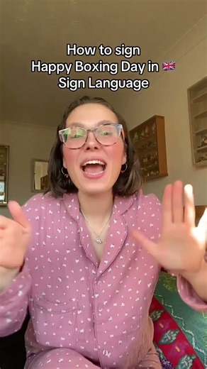 How to sign Happy Boxing Day in British Sign Language #bsl #signlanguage #britishsignlanguage