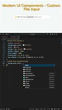 Modern UI Components Custom File Input