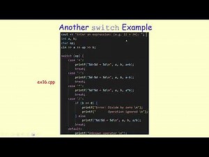 switch statement & example programs
