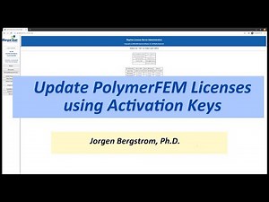 Update PolymerFEM Licenses using Activation Keys