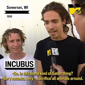 This week marked 20 years since Incubus released 'Make Yourself.' We're throwing it back to 1998 in their honor, when they talked to us about where they got their name, and what they wanted their music to say. 🐐 😂 #20YearsofMakeYourself | MTV News