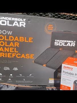 Review of the Thunderbolt 100w folding solar panel with Jackery 290