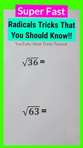27K views · 355 reactions | Super Fast Tricks: Radicals Shortcuts |...