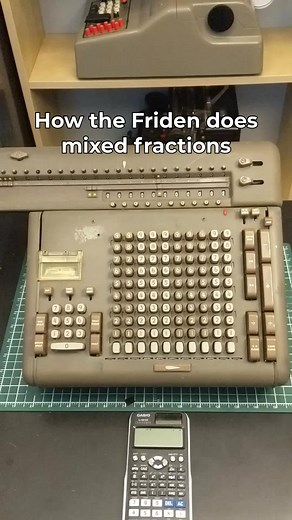 Getting Mixed Fractions on a #friden #mechanicalcalculator . #calculator #vintage #vintageelectronics #vintagemachine