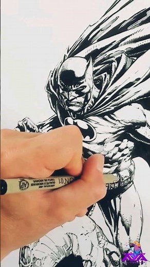 LIVE Drawing Batman Inked by David Finch #comic #drawing #batman #art #dc