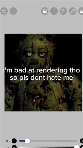 idk i like springtrap but my drawing is bad+cringe😭 ib:pinterest#fnaf#springtrap