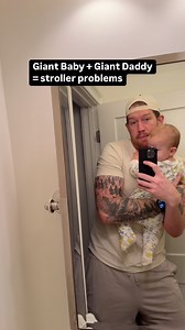 409K views · 33K reactions | Giant Baby + Giant Daddy = stroller problems. Can we get some giant strollers going? | Bigbeaubrown | Facebook