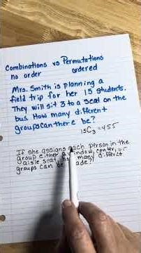Combinations vs permutations- GED, ACT Prep #gedmath #actmath