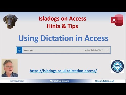Using Dictation in Access