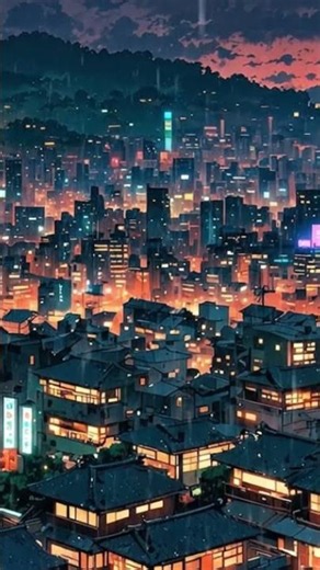 Rainy Midnight Lofi music | Calm Lofi Music | Sleep • Focus #shorts