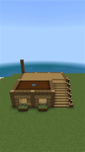 Starter Farm House In Minecraft Tutorial Timelapse #minecraft #shorts #viral