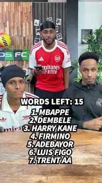 15 WORDS OR LESS: FOOTBALL EDITION 🔢 #sds #football