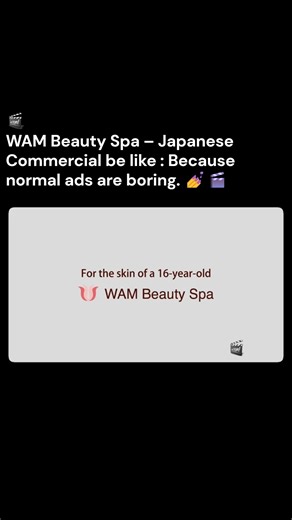 Random Clips on Instagram: "✨ When an ad makes zero sense but 100% impact. The 2015 WAM Beauty Spa commercial is proof that in marketing, weird + bold = unforgettable. 🔥 Japanese commercials are known for being quirky, but the WAM Beauty Spa 2015 ad took it to another level. With surreal humor, strange visuals, and pure unpredictability, it became an internet sensation. This campaign proved that sometimes breaking every rule of advertising is exactly what makes a brand unforgettable. #JapaneseA