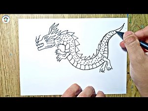 Cara Menggambar Naga yang Mudah dan Bagus