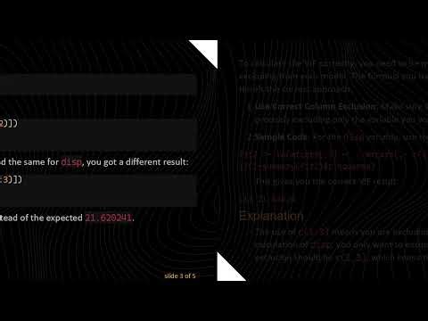 How to Manually Calculate Variance Inflation Factor (VIF) for Your Data Analysis