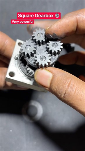 Making square gearbox with gears ⚙️ 44 mm Gearbox Motor shaft replacement #shorts #repair #motor