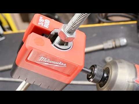 Threaded Rod Nut Runner: Milwaukee tool for plumbers, installers etc.