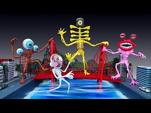 😱 All SIREN HEAD ( Light Gold lvl 999, Fan Head, Mouth Head, Eye Head) | Trevor Henderson with Clay