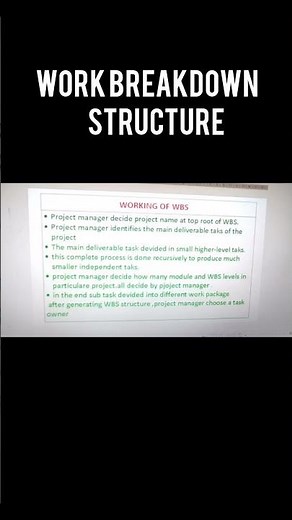 Work Breakdown Structure|WBS working structure