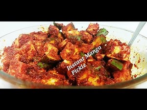 Instant Raw Mango Pickle ready in 15 min/ Aam Achar/ Khatu athanu