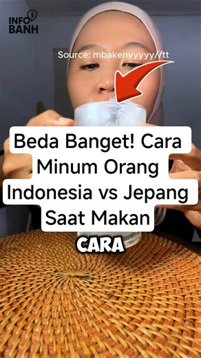 Totally Different! How Indonesians vs. Japanese People Drink While Eating
