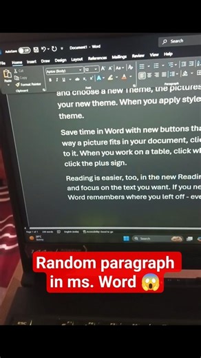 😱😱random paragraph in ms.word shortcut 😱😱#msword #random #paragraph #computer #short
