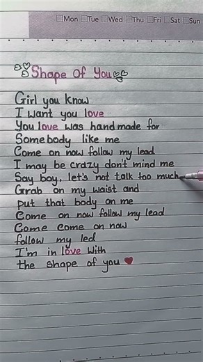 Let's sing and learn English - Shape of you lyrics -- Ed Sheeran #edsheeran #songlyrics