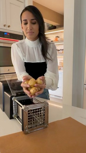 POV: You’re just trying to make perfect fries… and this electric cutter does all the work. 🍟✨ #potatoes #frenchfries #amazonfinds #fooddolls | Food Dolls