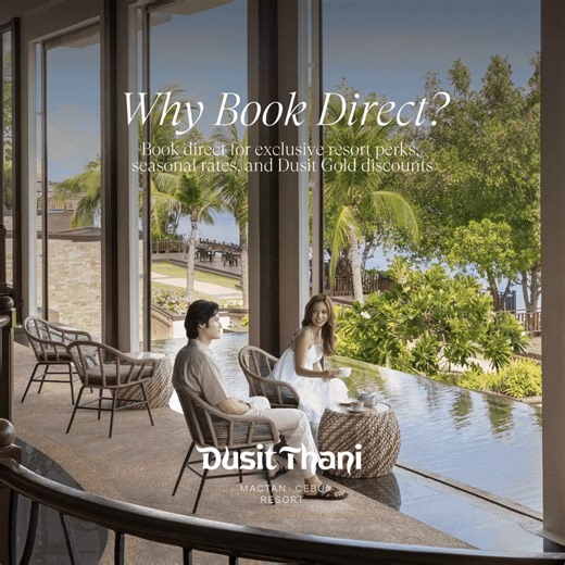 Booking direct means more than convenience, it’s the key to exclusive perks. 🔑 Enjoy a Michel Key Stay, private resort access, seasonal rates, and up to 15% savings with Dusit Gold. 🌟 | Dusit Thani Mactan Cebu